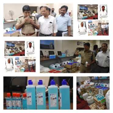 Fake Hand Sanitizer Racket Busted by CCB EOW Wing,Seized 8500 bottles worth Rs.56 lakhs :
