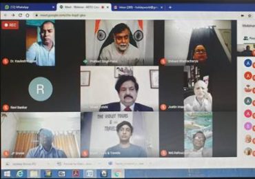Union Minister of State(IC) for Culture & Tourism Shri Prahlad Singh Patel addresses a webinar on “Cross Border Tourism” promoting Buddhist Pilgrimages