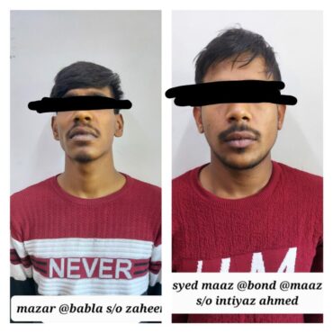 Two Notorious armed robbers arrested for threatening shop keepers,8 cases detected by KG Halli police