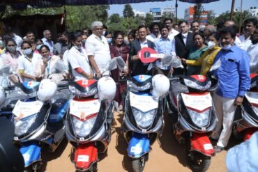 12 ‘E-Sanjeevini’ electric two wheelers to Urban Primary Health Centers at East zone in BBMP limits donated by Rotary group