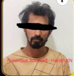 Southeast Cyber Crime police arrested 26-year-old,Harish KN,JCB operator for harrassing women on online
