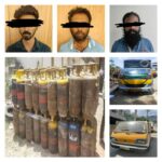 Trio Cylinder thieves nabbed,100 Commercial Cylinders worth Rs.6 lakhs recovered by Amruthahalli police