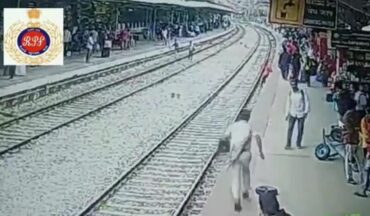 Bengaluru: RPF Personnel Saves Man life Who Slips Off Railway Platform At KR Puram Railway Station