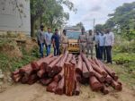 mahalakshmi layout police arrested five red sander smugglers raided 3 places and seized 1580 kg Red sandalwood