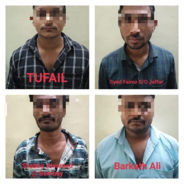 Four Member gang of Mobile lifters arrested recovered 60 stolen mobile phones worth Rs.15 lakhs