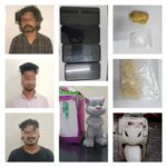 Whitefield police arrested three member gang for peddling drugs in the guise of delivery executives, recovered MDMA Crystal Worth Rs.15 lakhs