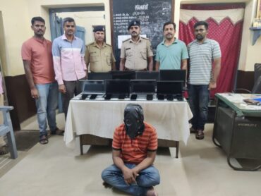 Cook turned thief arrested by Mysuru Railway Police and recovered laptops and mobile phones worth Rs.10.2 Lakhs