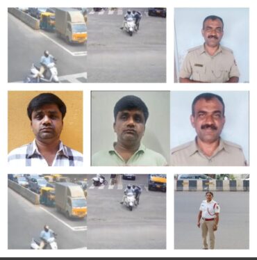 Brave Heroes:Daring and brave act by Kortagere Police Constable,Doddalingaiah with Lady Singham officer, ASI,Mayamma L,Sridhar,Home guard,of Sadashivanagar Traffic nabbed Notorious Dreaded Chain Snatcher in Filmi Style risking their life