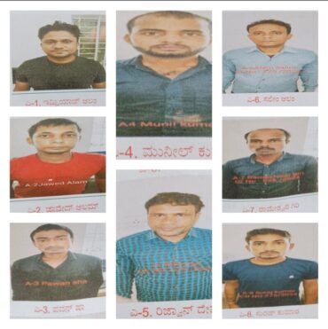 Bihar’s Chaadar gang arrested by Byappanahalli police for robbing mobile shops and recovered stolen property worth Rs.22 lakhs