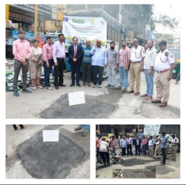 BBMP successfully utilized pilot project CSIR CRRI steel slag based instant pothole repair technology ECOFIX to fix the Bengaluru City Road