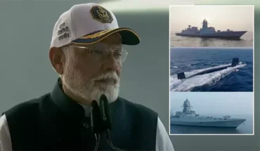 PM Modi: INS Surat, Nilgiri, Waghshir inducted into the Navy.. Modi dedicated them to the nation