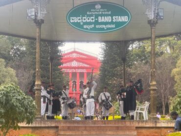 Military Pipe band display at Cubbon park