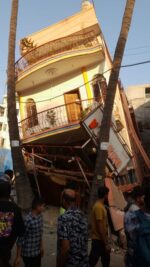 Two storeyed Building Collapses In Jeevan Bhima Nagar occupants had narrow escape after basement caved